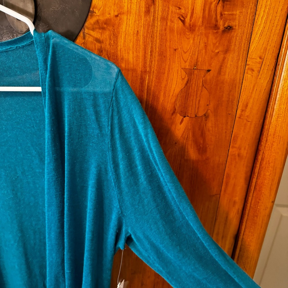 NWT Deep teal lightweight cardigan Chico's Size 2 Large